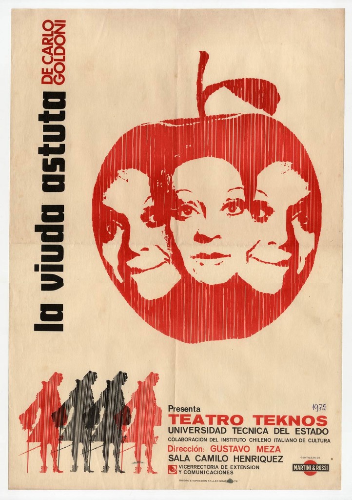Afiche de la obra "La viuda astuta". 1975. Donación de Juan Quezada.